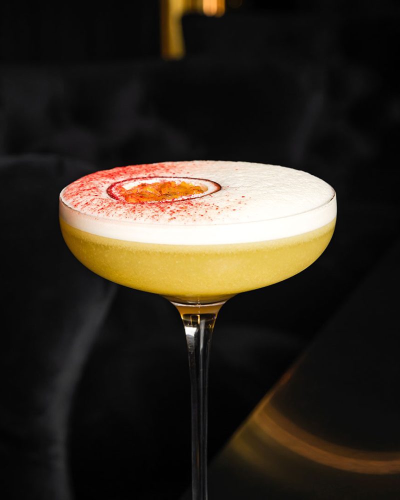 A glass of Pornstar Martini