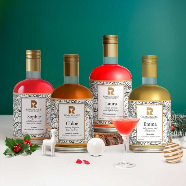 Personalised Christmas Cocktail Gifts 4 Pack