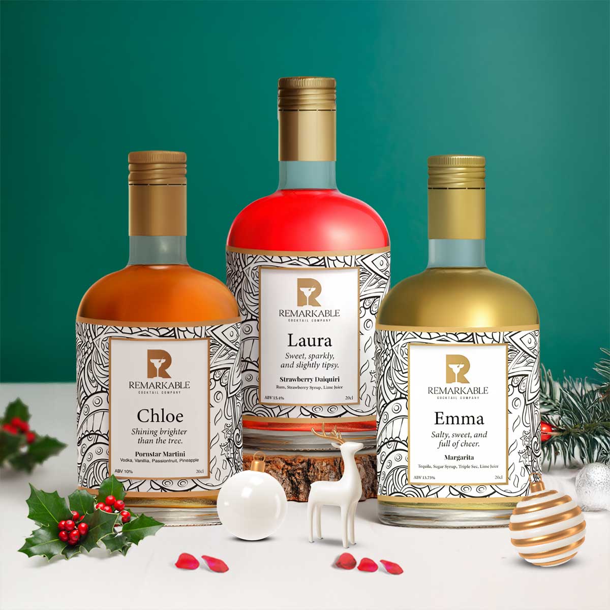 Personalised Christmas Cocktail Gifts 3 Pack